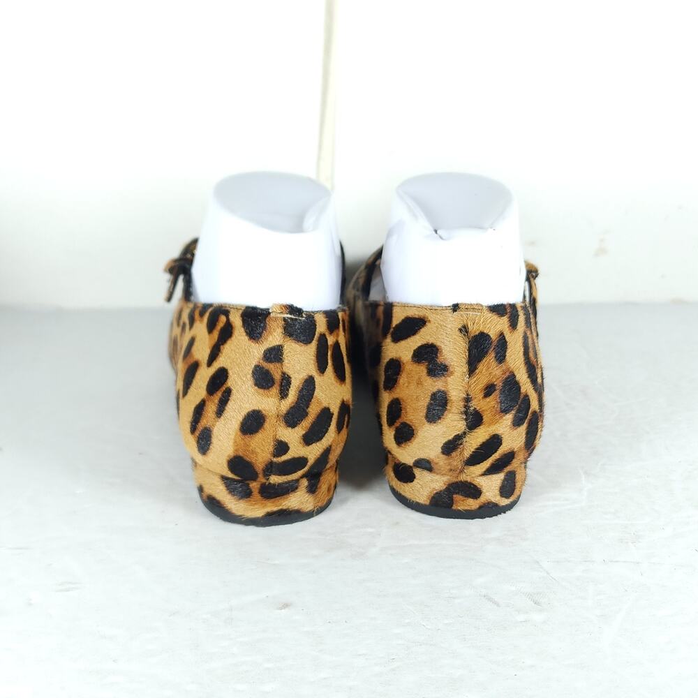 Boden Women's US8 Cowhide Hair Leopard print T Bar Pointed Toe Mary-jane Flats - Picture 10 of 15